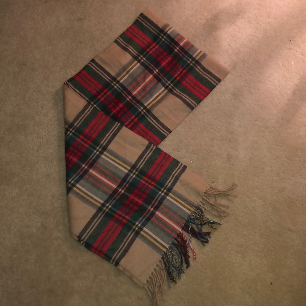 New plaid, “cashmere feel” scarf